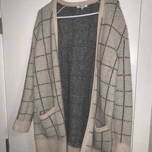 Madewell window pane cardigan